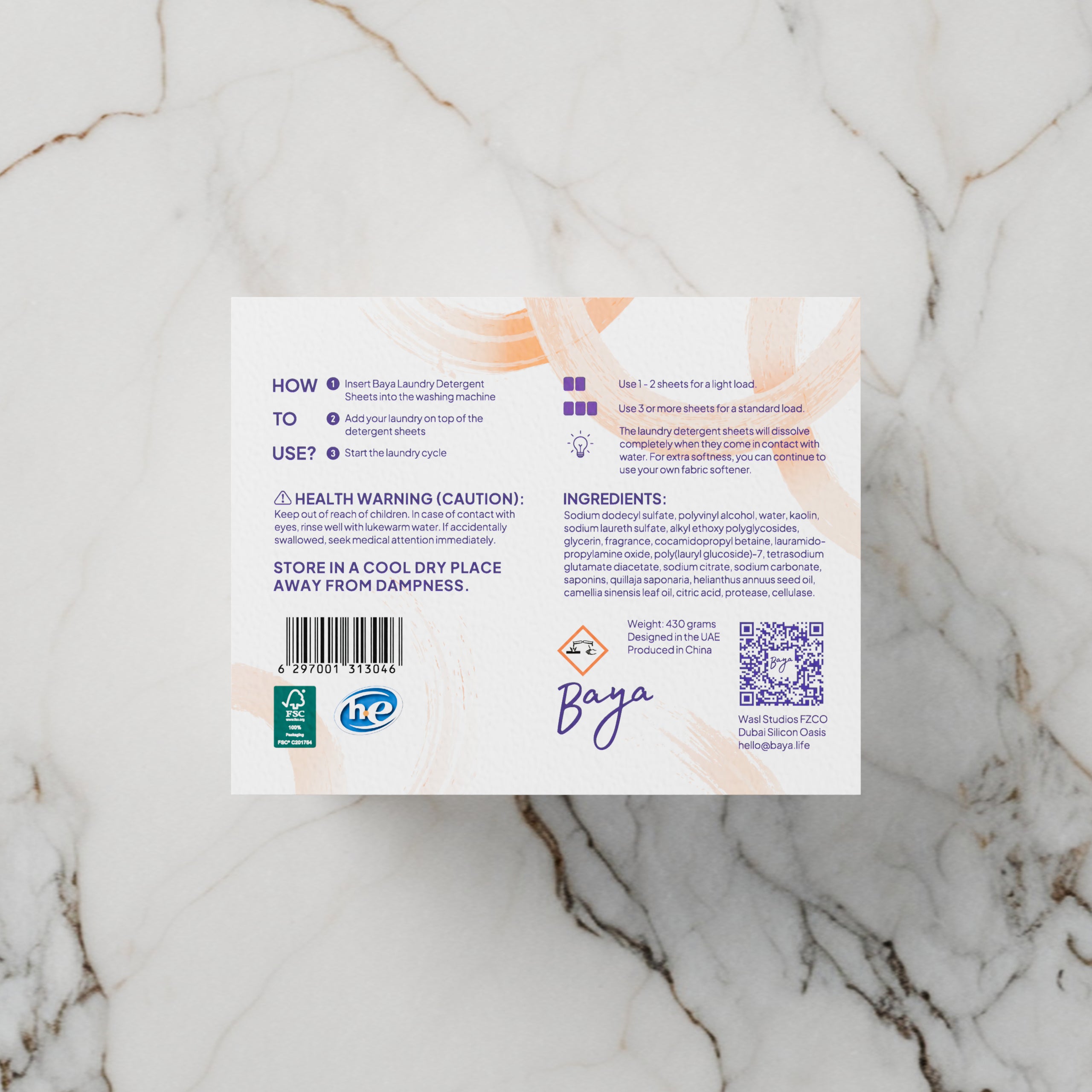 Baya Laundry Detergent Sheets - Spring Breeze