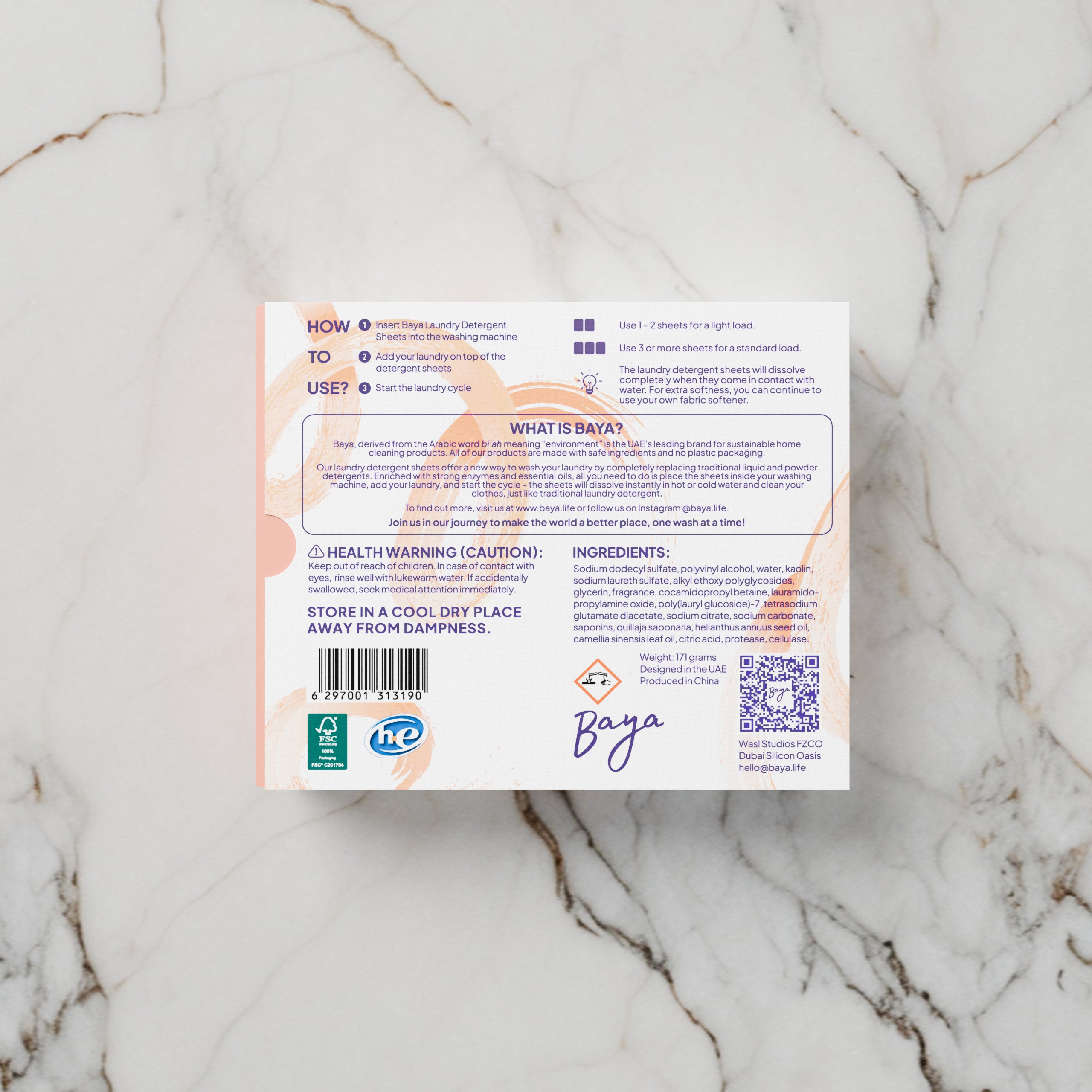 Baya Laundry Detergent Sheets - Spring Breeze