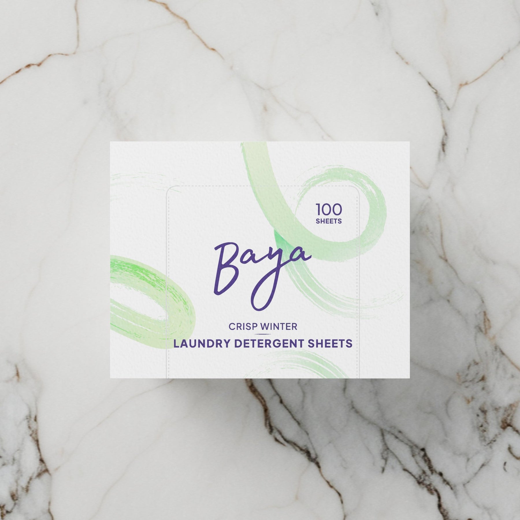 Baya Crisp Winter laundry detergent sheets, 100-sheet family pack