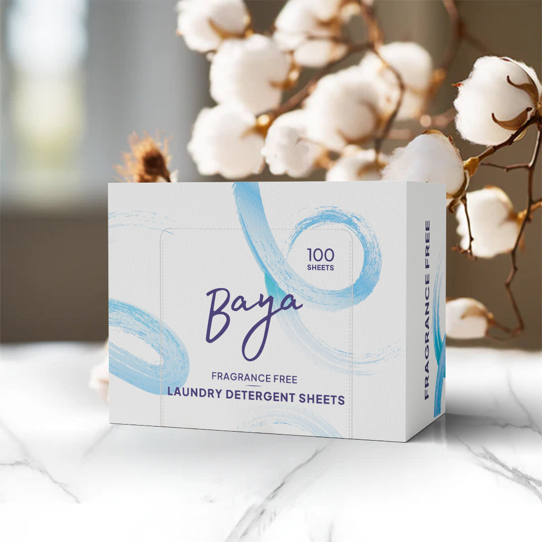 Baya Fragrance-Free family pack laundry detergent sheets, 100 sheets