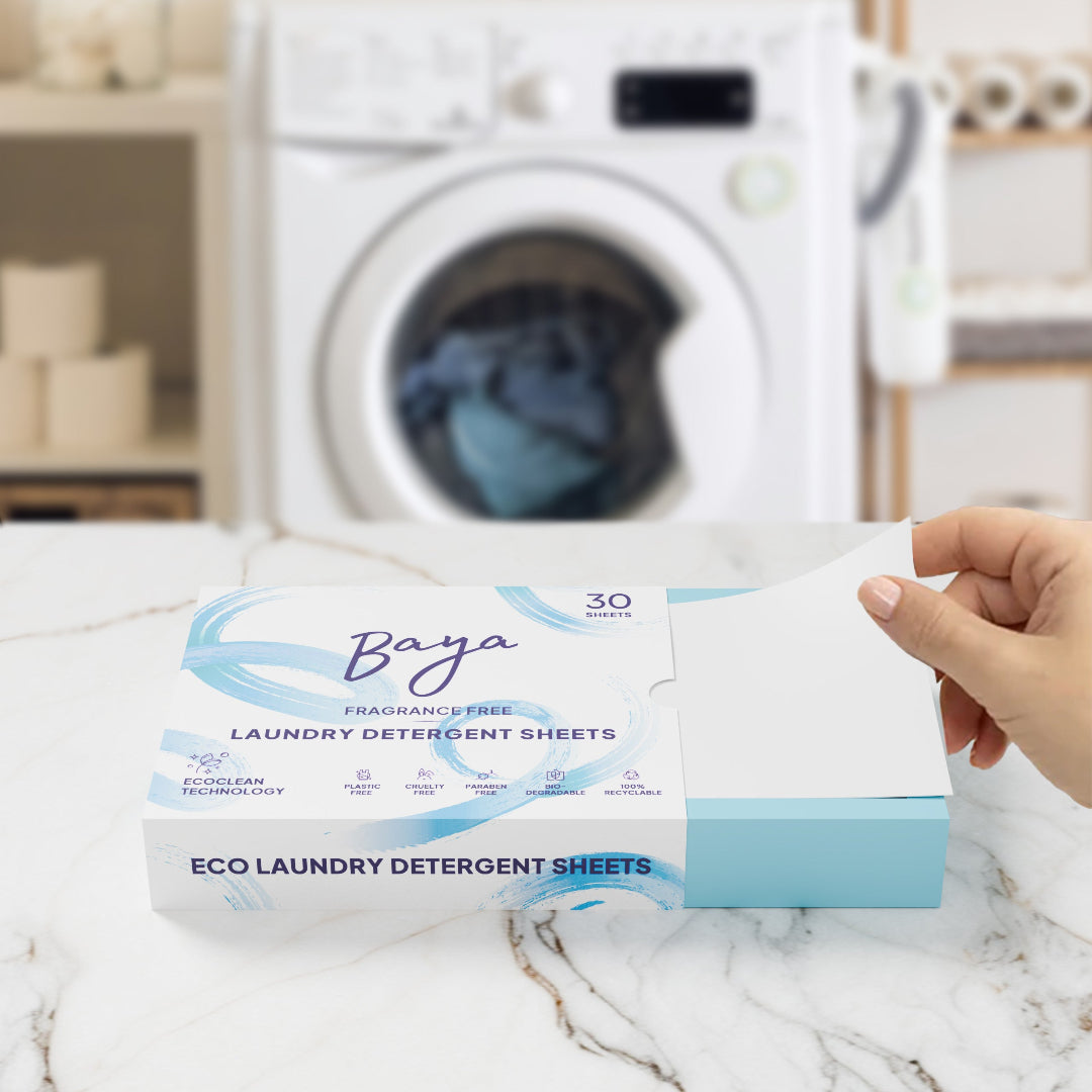 Baya Fragrance-Free laundry detergent sheets, single sheet