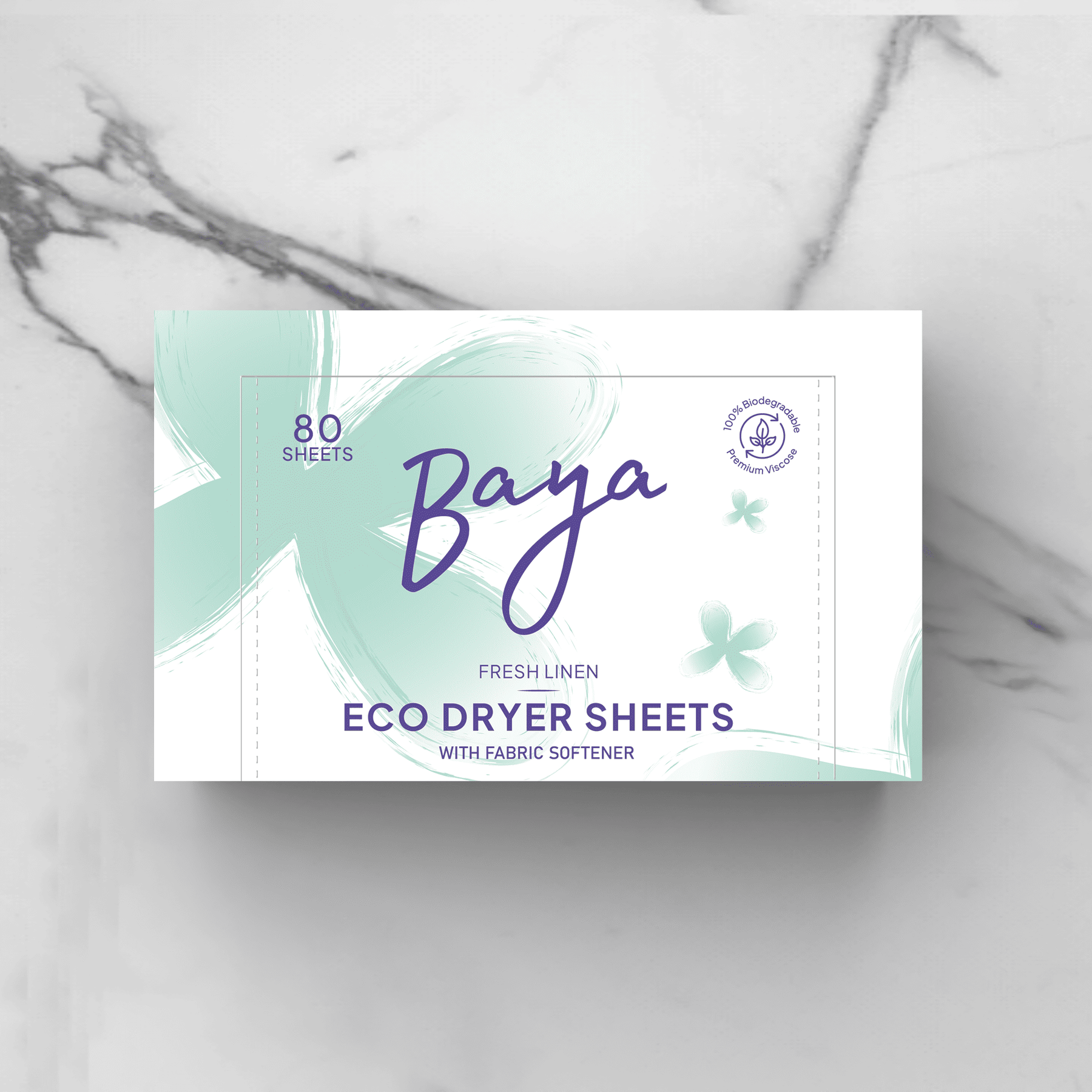 Baya Fresh Linen dryer sheets with fabric softener